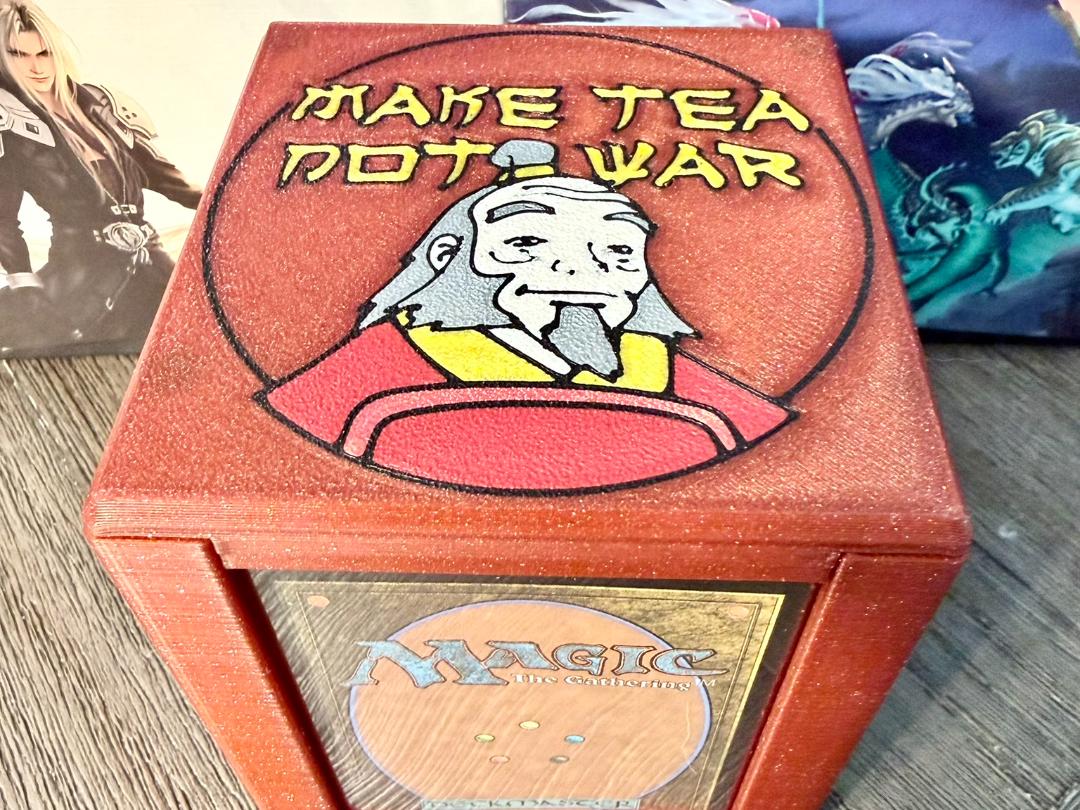 ATLA - Iroh Makes Tea MTG Commander Deck Box, Magnetic Closure