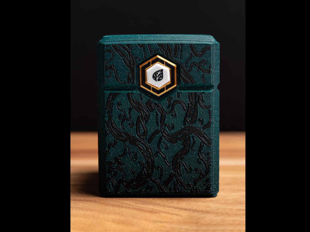 Forrest Green Two Tone Echo MTG Card Deck Box, EDH Commander Case