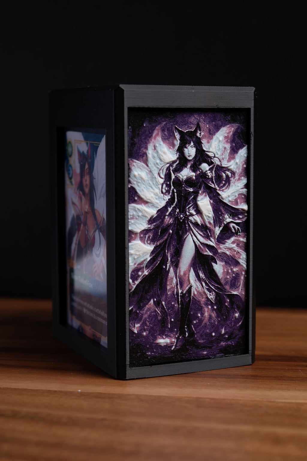 Ahri - Rifbound Deck Box. Hold 75 single-sleeved cards.