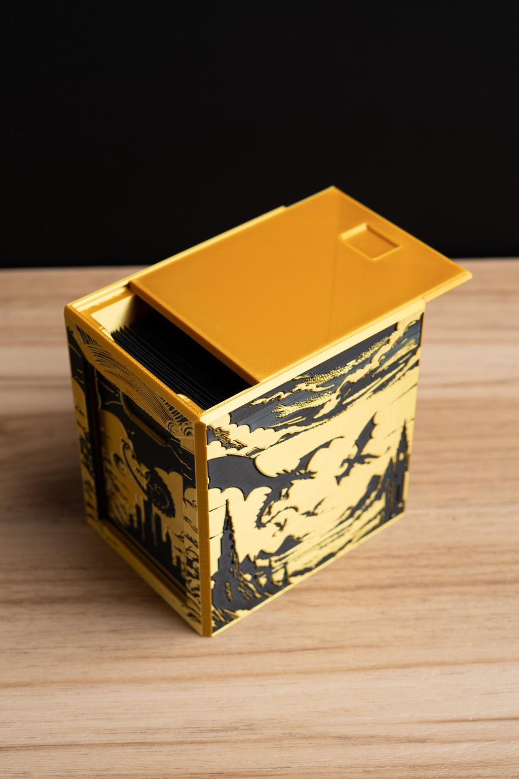 Gold Flying Dragon MTG Commander Deck Box