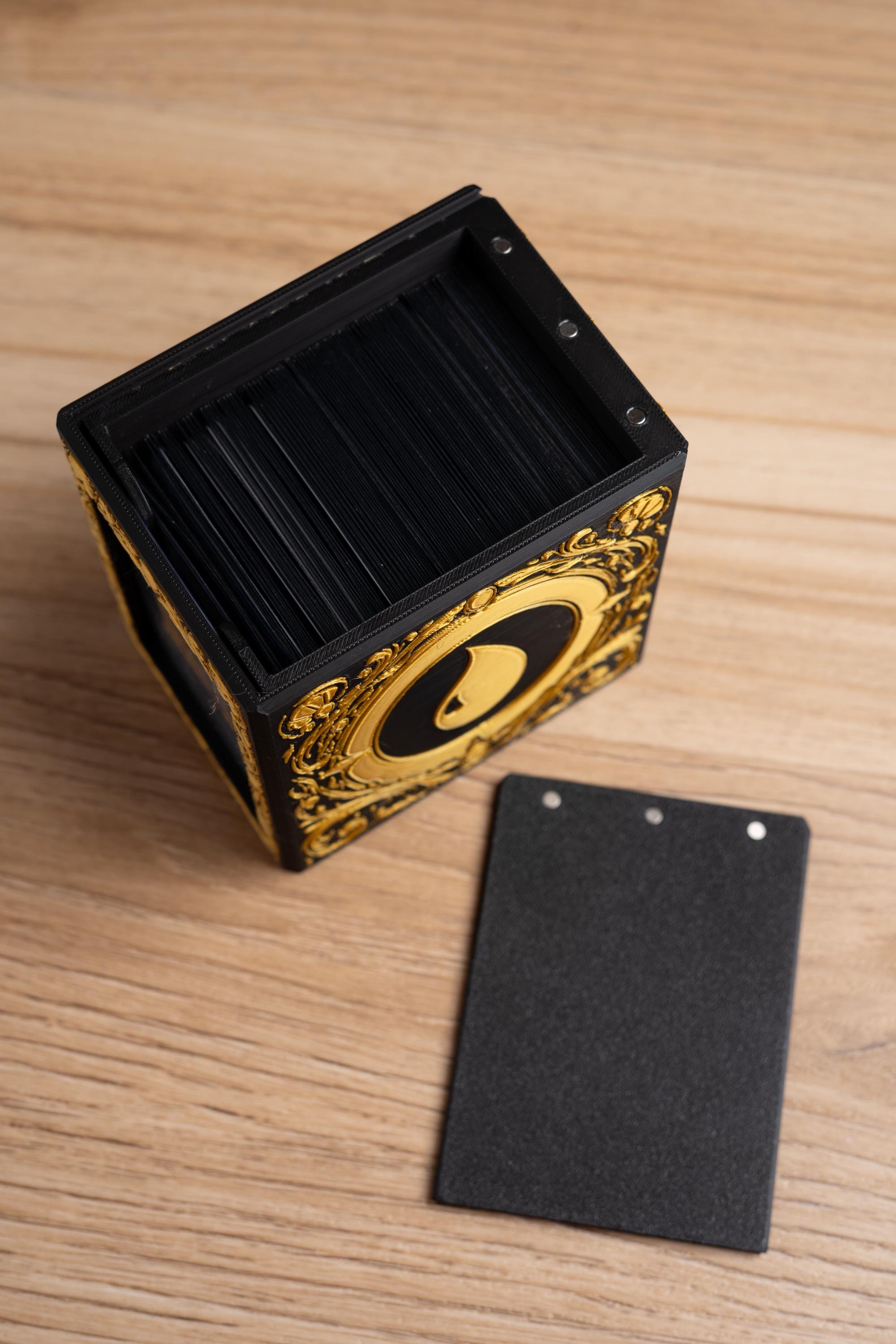 Gold Glyph Deck Box - Island-MTG Commander Deck Box