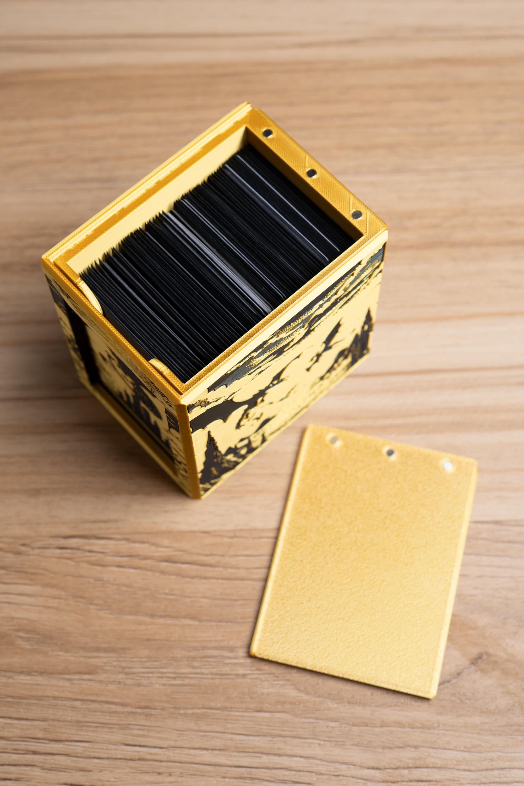 Gold Flying Dragon MTG Commander Deck Box