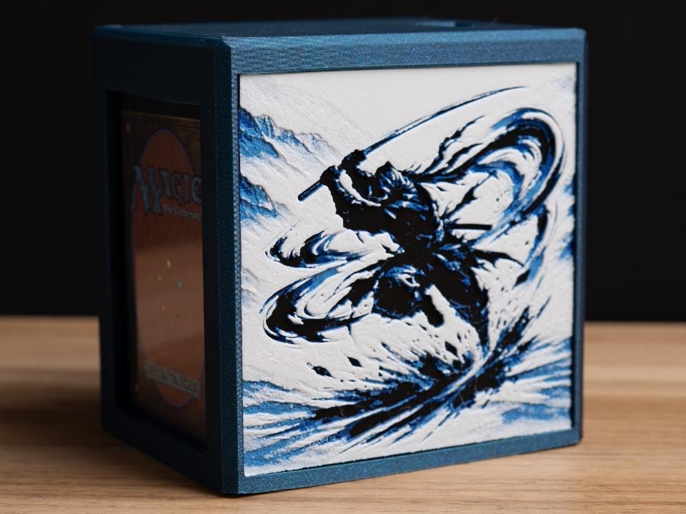 Brush Stroke Ninja Deck Box, Commander Card Case, Magic The Gathering