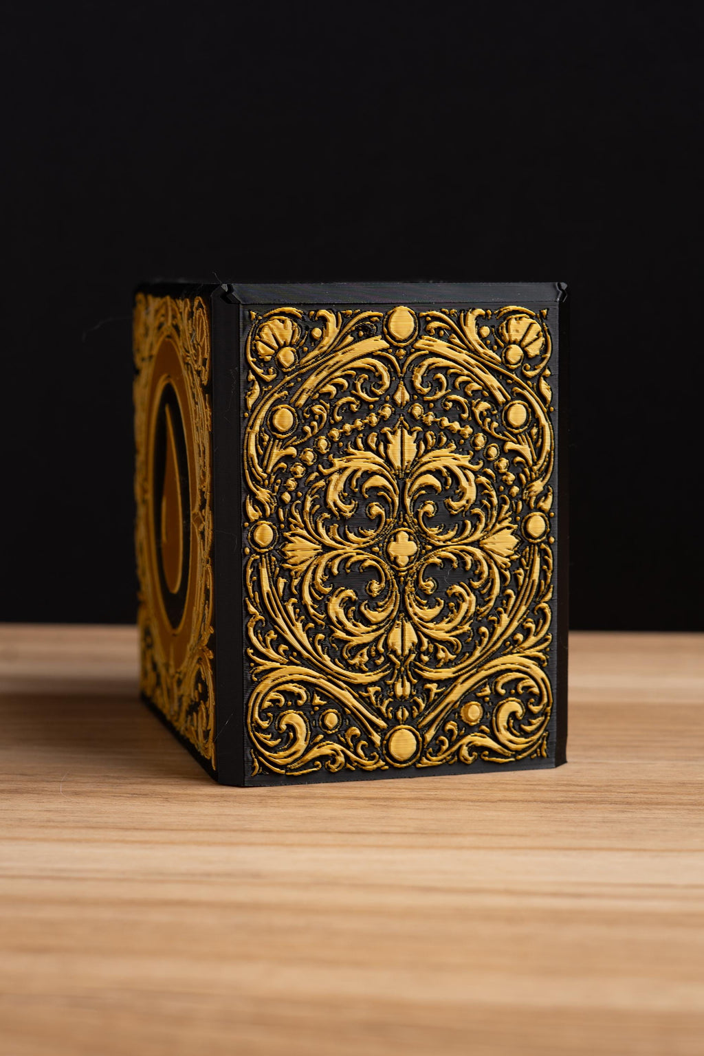 Gold Glyph Deck Box - Island-MTG Commander Deck Box